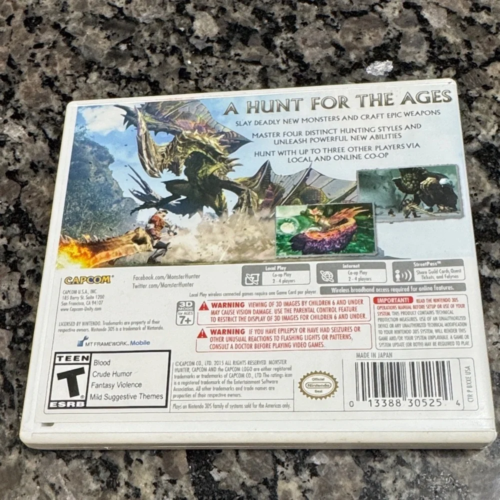 Monster Hunter Generations for Nintendo 3DS - EUC
